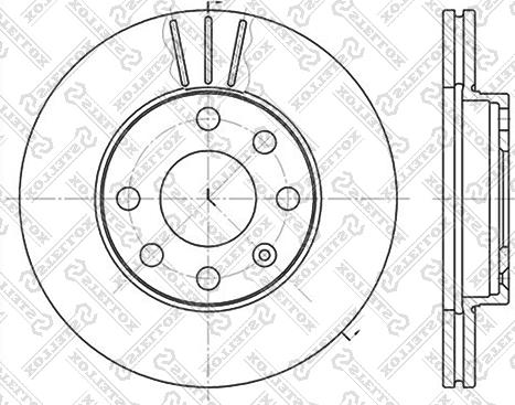 Stellox 6020-3608V-SX - Тормозной диск www.autospares.lv