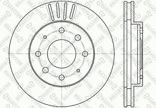 Stellox 6020-3025V-SX - Тормозной диск www.autospares.lv