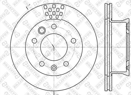 Stellox 6020-3334V-SX - Тормозной диск www.autospares.lv