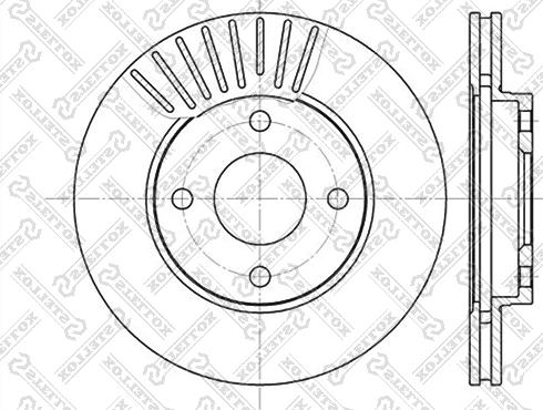 Stellox 6020-2549V-SX - Тормозной диск www.autospares.lv