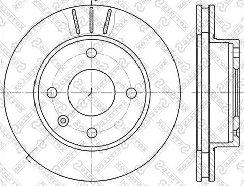 Stellox 6020-2514V-SX - Bremžu diski autospares.lv