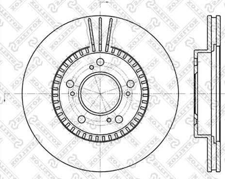 Stellox 6020-2622V-SX - Bremžu diski www.autospares.lv