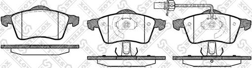 Stellox 629 001B-SX - Тормозные колодки, дисковые, комплект www.autospares.lv