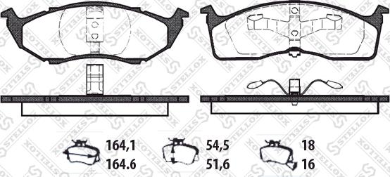 Stellox 621 000B-SX - Bremžu uzliku kompl., Disku bremzes autospares.lv