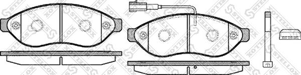 Stellox 001 091B-SX - Bremžu uzliku kompl., Disku bremzes autospares.lv