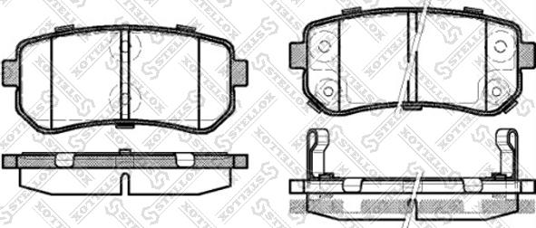 Stellox 001 087L-SX - Тормозные колодки, дисковые, комплект www.autospares.lv