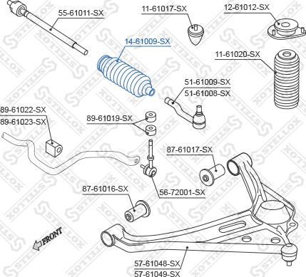 Stellox 14-61009-SX - Putekļusargs, Stūres iekārta autospares.lv