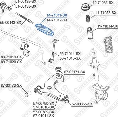 Stellox 14-71011-SX - Putekļusargs, Stūres iekārta www.autospares.lv