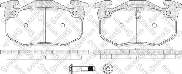 Stellox 155 070B-SX - Тормозные колодки, дисковые, комплект www.autospares.lv