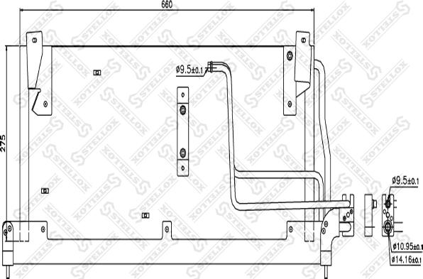 Stellox 10-45487-SX - Kondensators, Gaisa kond. sistēma www.autospares.lv