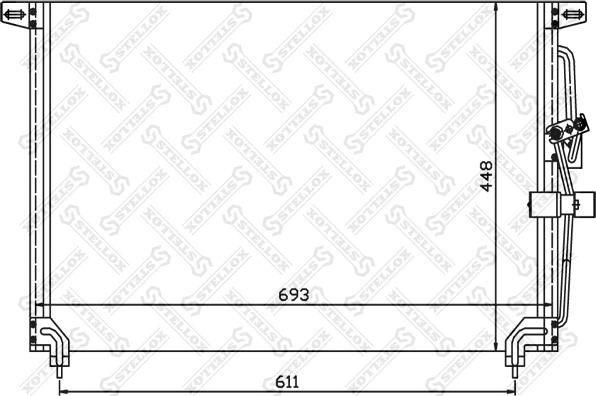 Stellox 10-45048-SX - Condenser, air conditioning www.autospares.lv