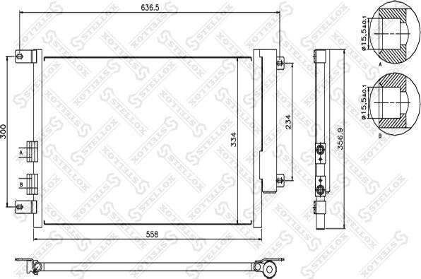 Stellox 10-45069-SX - Kondensators, Gaisa kond. sistēma www.autospares.lv