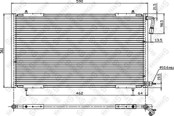 Stellox 10-45002-SX - Kondensators, Gaisa kond. sistēma www.autospares.lv