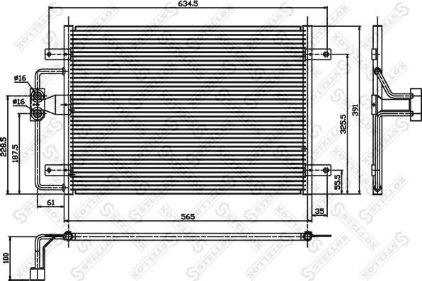 Stellox 10-45012-SX - Kondensators, Gaisa kond. sistēma www.autospares.lv