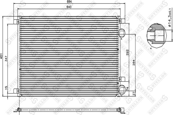 Stellox 10-45034-SX - Condenser, air conditioning www.autospares.lv