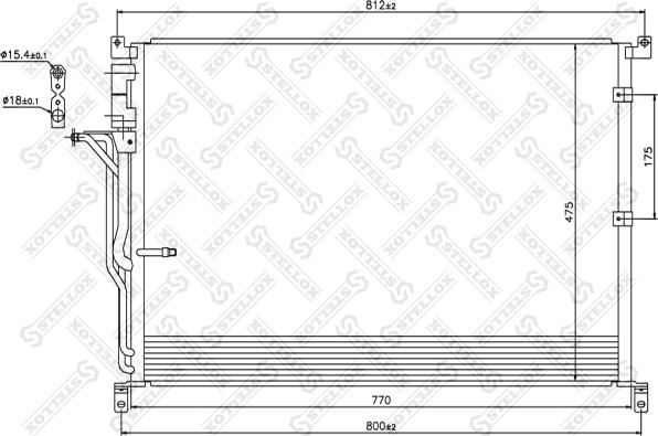 Stellox 10-45183-SX - Kondensators, Gaisa kond. sistēma www.autospares.lv