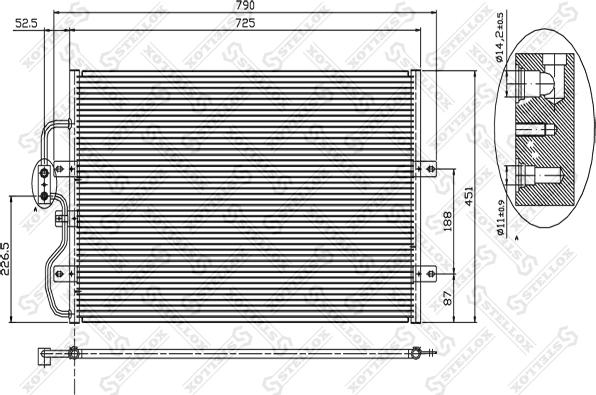 Stellox 10-45301-SX - Kondensators, Gaisa kond. sistēma www.autospares.lv