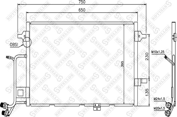 Stellox 10-45204-SX - Kondensators, Gaisa kond. sistēma www.autospares.lv