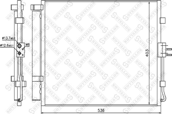 Stellox 10-45709-SX - Kondensators, Gaisa kond. sistēma www.autospares.lv