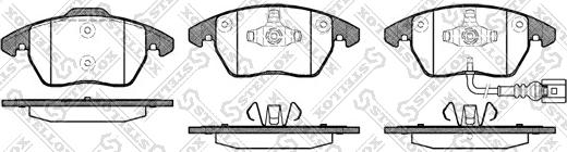 Stellox 1041 001B-SX - Bremžu uzliku kompl., Disku bremzes autospares.lv