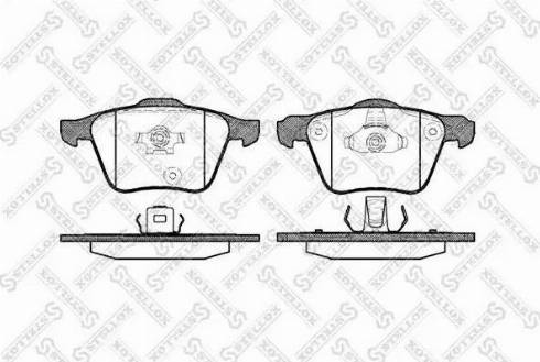 Stellox 1054 000L-SX - Тормозные колодки, дисковые, комплект www.autospares.lv