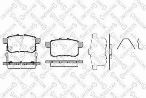 Stellox 1002 000L-SX - Тормозные колодки, дисковые, комплект www.autospares.lv