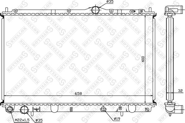 Stellox 10-25957-SX - Radiators, Motora dzesēšanas sistēma www.autospares.lv