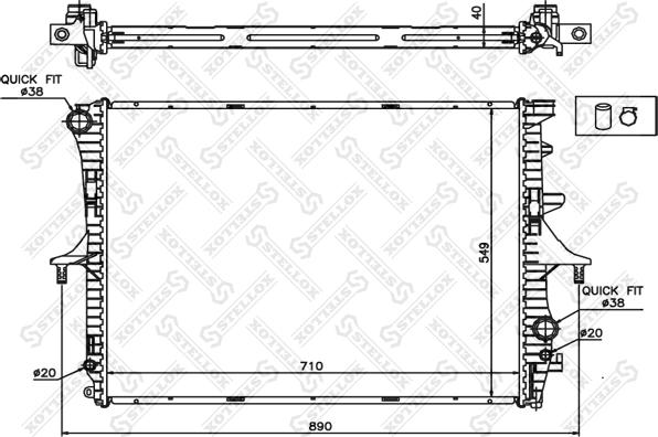 Stellox 10-25445-SX - Radiators, Motora dzesēšanas sistēma www.autospares.lv