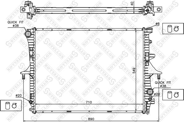 Stellox 10-25446-SX - Radiators, Motora dzesēšanas sistēma www.autospares.lv