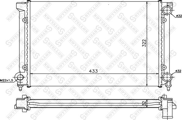 Stellox 10-25049-SX - Radiators, Motora dzesēšanas sistēma autospares.lv