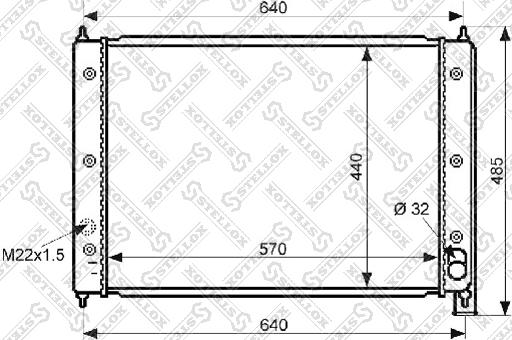 Stellox 10-25042-SX - Radiators, Motora dzesēšanas sistēma www.autospares.lv