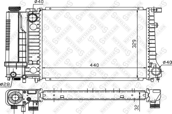 Stellox 10-25054-SX - Radiators, Motora dzesēšanas sistēma www.autospares.lv