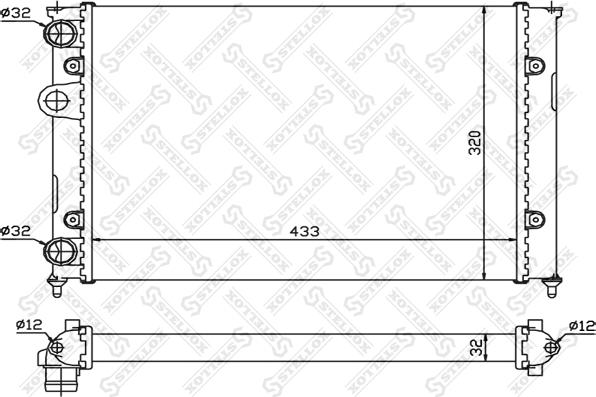 Stellox 10-25068-SX - Radiators, Motora dzesēšanas sistēma www.autospares.lv