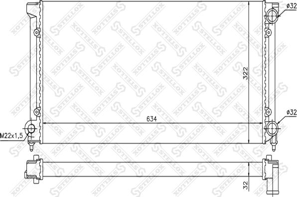 Stellox 10-25001-SX - Radiators, Motora dzesēšanas sistēma autospares.lv