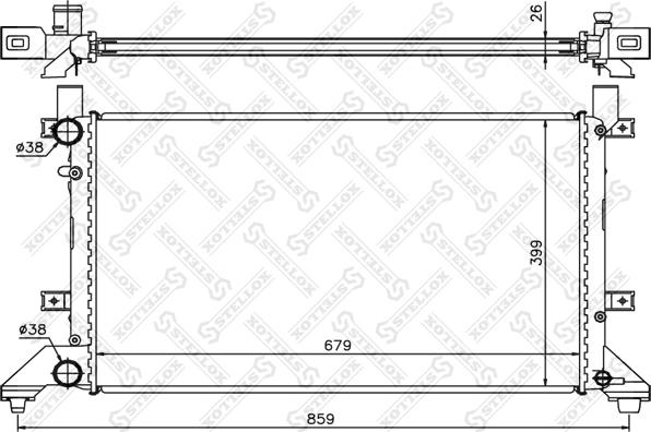 Stellox 10-25007-SX - Радиатор, охлаждение двигателя www.autospares.lv