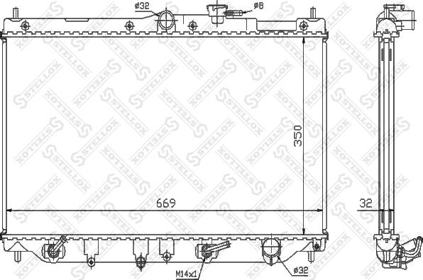 Stellox 10-25088-SX - Радиатор, охлаждение двигателя www.autospares.lv