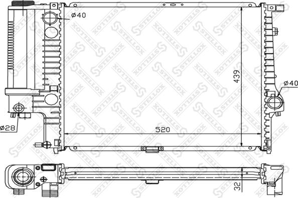 Stellox 10-25024-SX - Radiators, Motora dzesēšanas sistēma www.autospares.lv