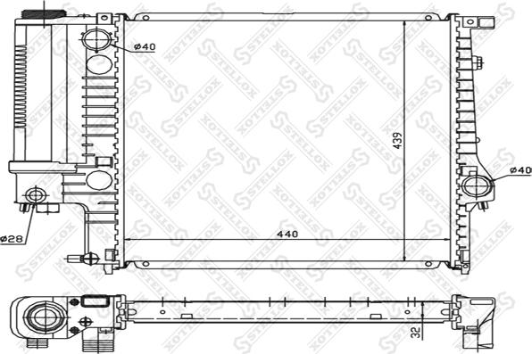 Stellox 10-25023-SX - Radiators, Motora dzesēšanas sistēma www.autospares.lv