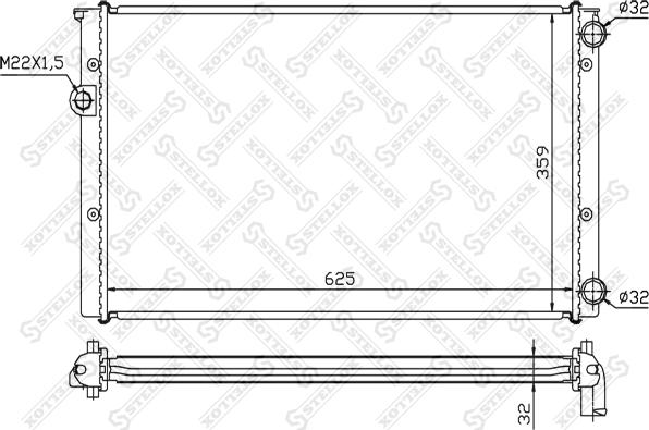 Stellox 10-25071-SX - Radiators, Motora dzesēšanas sistēma autospares.lv