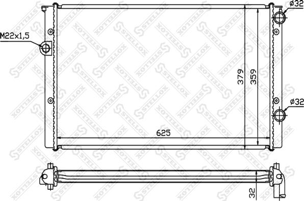 Stellox 10-25197-SX - Radiators, Motora dzesēšanas sistēma autospares.lv