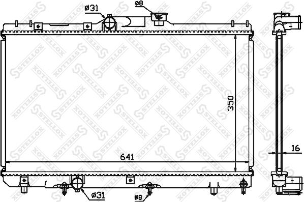 Stellox 10-25189-SX - Radiators, Motora dzesēšanas sistēma autospares.lv