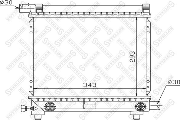 Stellox 10-25870-SX - Радиатор, охлаждение двигателя www.autospares.lv