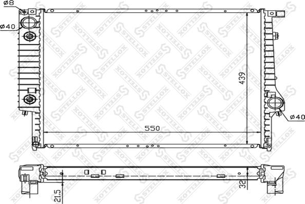 Stellox 10-25256-SX - Radiators, Motora dzesēšanas sistēma www.autospares.lv