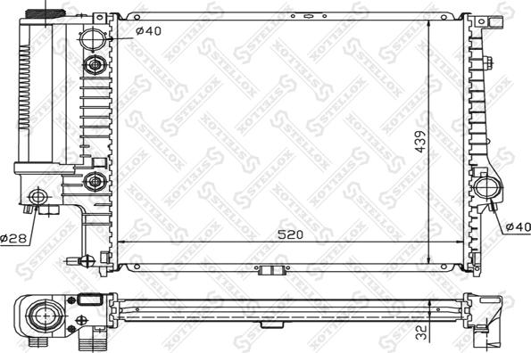 Stellox 10-25250-SX - Radiators, Motora dzesēšanas sistēma www.autospares.lv