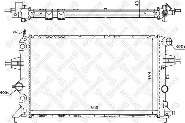 Stellox 10-25265-SX - Radiators, Motora dzesēšanas sistēma www.autospares.lv