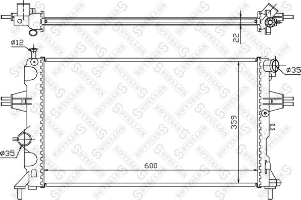 Stellox 10-25266-SX - Radiators, Motora dzesēšanas sistēma www.autospares.lv