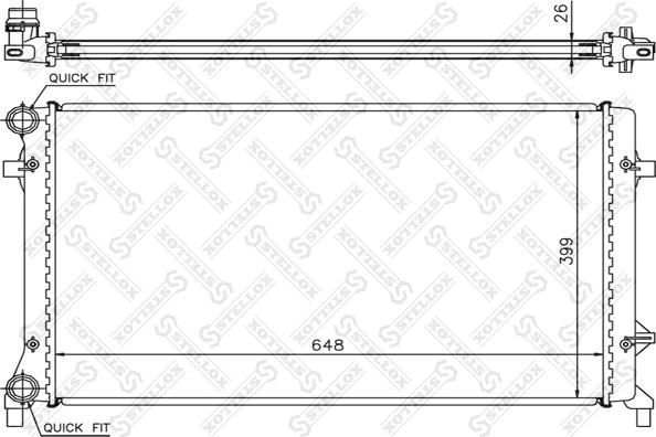 Stellox 10-25204-SX - Radiators, Motora dzesēšanas sistēma www.autospares.lv