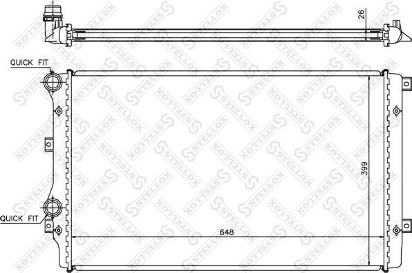 Stellox 10-26428-SX - Radiators, Motora dzesēšanas sistēma www.autospares.lv