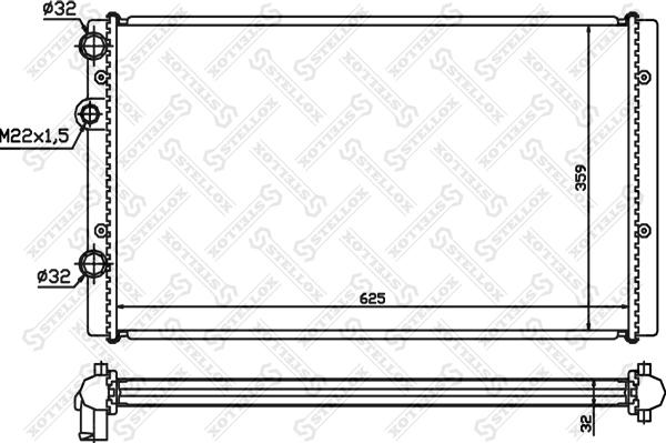 Stellox 10-26419-SX - Radiators, Motora dzesēšanas sistēma autospares.lv