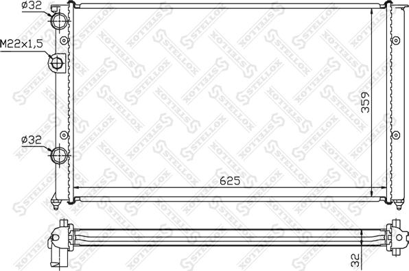 Stellox 10-26424-SX - Radiators, Motora dzesēšanas sistēma autospares.lv